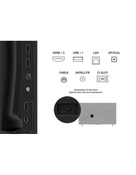 Telewizor Tcl Led 4K, 50V6C, 50, Smart Tv, Telewizja Google Tv, Uhd, Czarny