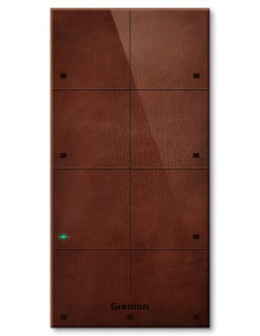 Panel Dotykowy Grenton / 8 Pól Dotykowych / Tf-Bus / Ciemny, Wykonany Z Naturalnej Skóry Front