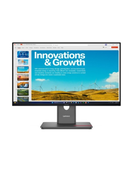 Lenovo Thinkvision P24Qd-40 Led Display 60,5 Cm (23.8") 2560 X 1440 Px Quad Hd Lcd Czarny