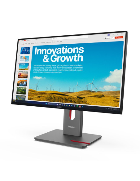 Lenovo Thinkvision P24Qd-40 Led Display 60,5 Cm (23.8") 2560 X 1440 Px Quad Hd Lcd Czarny
