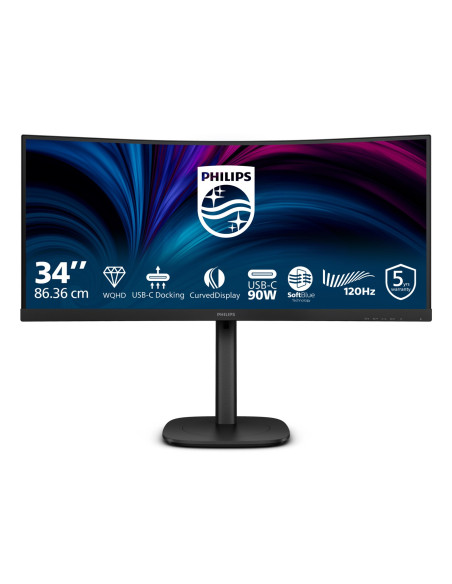 Monitor Philips 86,4Cm (34,0") 34B2U3600C 21:09 Hdmi+Dp+Usb-C