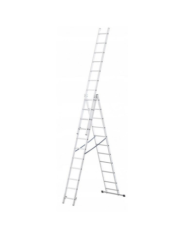 Awtools Drabina Aluminiowa 3X14 Stopni 150Kg Adaptacja Na Schody