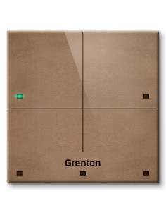 Panel Dotykowy Grenton / 4 Pola Dotykowe / Tf-Bus / Jasny, Wykonany Z Naturalnej Skóry Front