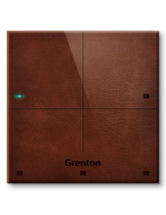 Panel Dotykowy Grenton / 4 Pola Dotykowe / Tf-Bus / Ciemny, Wykonany Z Naturalnej Skóry Front