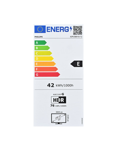 Telewizor Philips 43Pus8010/12 Led 43'' 4K Ultra Hd Titan Os Dolby Atmos Ambilight Dvb-T2 Czarny