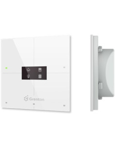 Smart Panel Grenton / 4 Pola Dotykowe / Wyświetlacz Oled / Tf-Bus / Biały Szklany Front