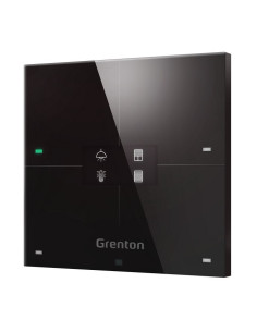 Smart Panel Grenton / 4 Pola Dotykowe / Wyświetlacz Oled / Wi-Fi / Czarny Szklany Front