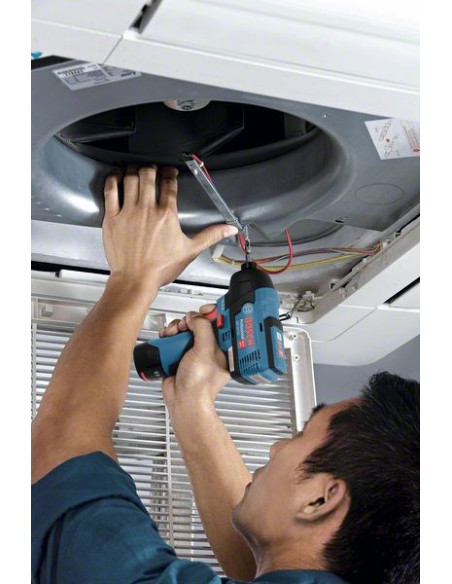 Bosch 0 601 9E0 005 Klucz Zasilany 1/4" 3100 Rpm 110 N·m Czarny, Niebieski 12 V