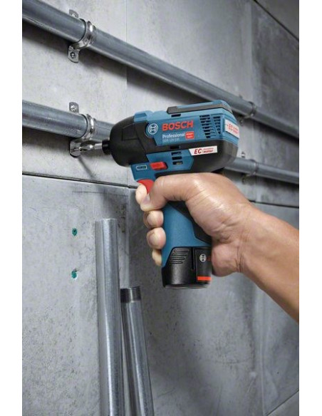 Bosch 0 601 9E0 005 Klucz Zasilany 1/4" 3100 Rpm 110 N·m Czarny, Niebieski 12 V
