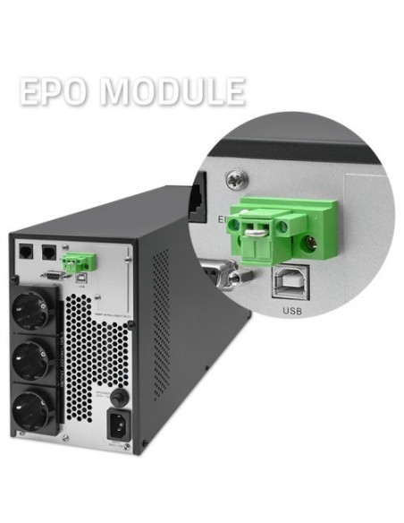 Qoltec 52281 Zasilacz Ups Podwójnej Konwersji (Online) 2 Kva 2000 W 3 X Gniazdo Sieciowe