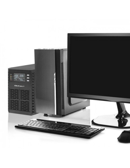 Qoltec 52281 Zasilacz Ups Podwójnej Konwersji (Online) 2 Kva 2000 W 3 X Gniazdo Sieciowe