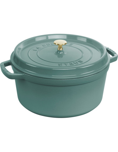 Garnek Żeliwny Okrągły Staub - 6.7 Ltr, Eukaliptusowy