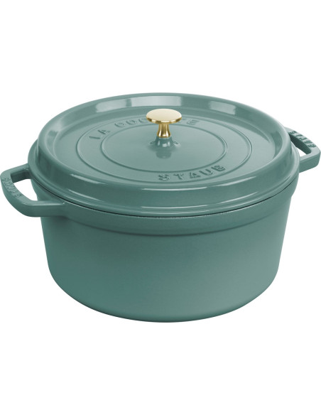 Garnek Żeliwny Okrągły Staub - 6.7 Ltr, Eukaliptusowy