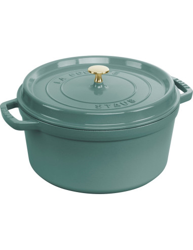 Garnek Żeliwny Okrągły Staub - 6.7 Ltr, Eukaliptusowy