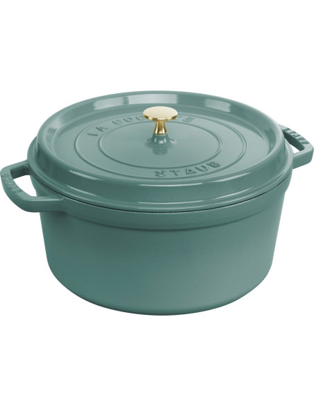 Garnek Żeliwny Okrągły Staub - 6.7 Ltr, Eukaliptusowy