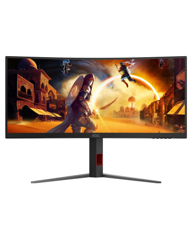 Monitor Aoc Cu34G4 34" Szybkie Va Uwqhd 21:9 180 Hz 1 Ms 3440 X 1440 Pikseli 300 Cd/M2 Ilość Portów Hdmi: 2 Czarny