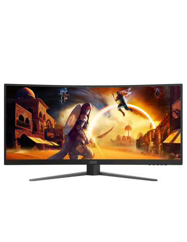 Monitor Aoc Cu34G4 34" Szybkie Va Uwqhd 21:9 180 Hz 1 Ms 3440 X 1440 Pikseli 300 Cd/M2 Ilość Portów Hdmi: 2 Czarny