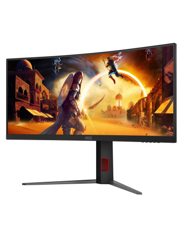Monitor Aoc Cu34G4 34" Szybkie Va Uwqhd 21:9 180 Hz 1 Ms 3440 X 1440 Pikseli 300 Cd/M2 Ilość Portów Hdmi: 2 Czarny