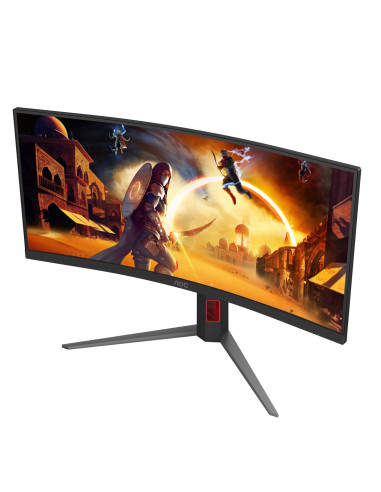 Monitor Aoc Cu34G4 34" Szybkie Va Uwqhd 21:9 180 Hz 1 Ms 3440 X 1440 Pikseli 300 Cd/M2 Ilość Portów Hdmi: 2 Czarny