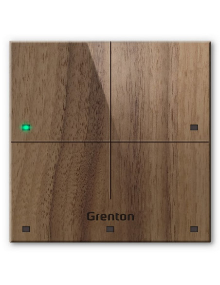Panel Dotykowy Grenton / 4 Pola Dotykowe / Tf-Bus / Ciemny Drewniany Front