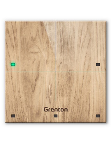 Panel Dotykowy Grenton / 4 Pola Dotykowe / Tf-Bus / Jasny Drewniany Front