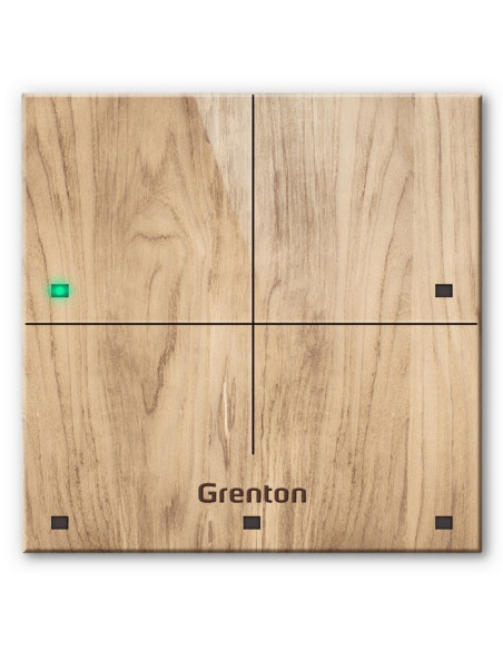 Panel Dotykowy Grenton / 4 Pola Dotykowe / Tf-Bus / Jasny Drewniany Front