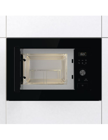 Czarna Mikrofalówka Gorenje Bm201Ag1Bg, Z Grillem, Wbudowana, 20 L, 800 W