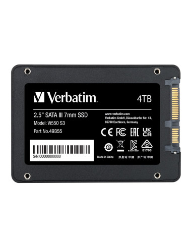 Verbatim Vi550 S3 4 Tb 2.5" Serial Ata Iii 3D Nand