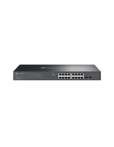 Tp-Link Tl-Sg2218P Łącza Sieciowe L2/L2+ Gigabit Ethernet (10/100/1000) Obsługa Poe 1U Czarny