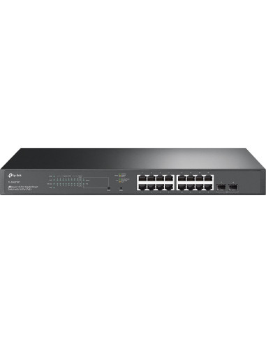 Tp-Link Tl-Sg2218P Łącza Sieciowe L2/L2+ Gigabit Ethernet (10/100/1000) Obsługa Poe 1U Czarny