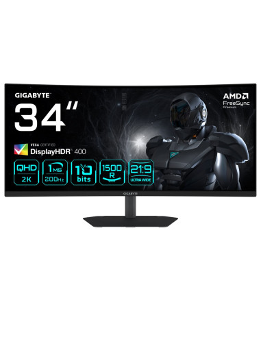 Monitor Gigabyte Led 34" G34Wqc2 200Hz