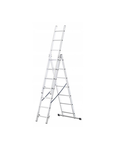 Drabina Aluminiowa 3X10 Stopni 150Kg Adaptacja Na Schody