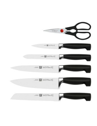 Zestaw Noży Samoostrzących Zwilling Four Star 35145-007-0 7 Elementów Czarny