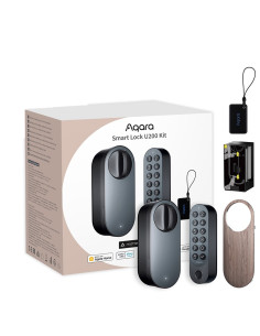 Aqara Smart Lock U200 Kit Czarny | Inteligentny Zamek Do Drzwi | Homekit, Thread, Bluetooth 5.1, Nfc