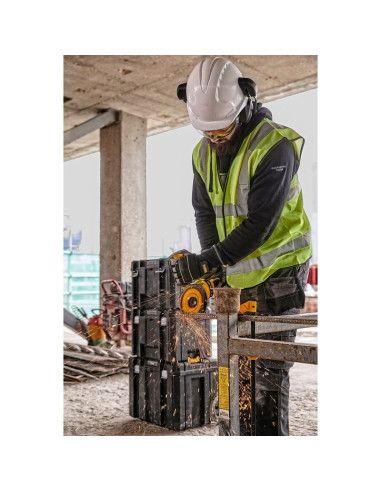 Dewalt Dcg418Nt-Xj Przenośna Szlifierka Szlifierka Taśmowa Czarny, Żółty