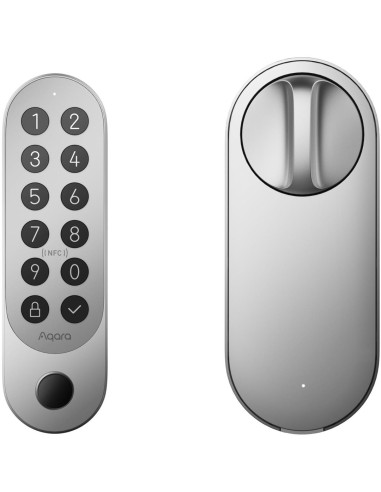 Aqara Smart Lock U200 Kit Srebrny, Homekit, Thread, Bluetooth 5.1, Nfc
