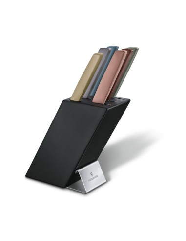 Blok Noży Victorinoxv-6.71 86.66 Swiss Modern Knife Block, 6 Sztuk, Drewno Bukowe