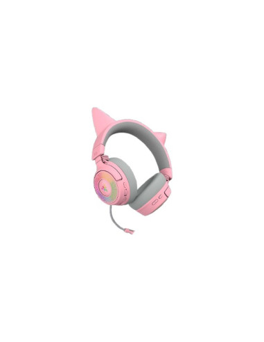 Zestaw Słuchawkowy Razer Kraken Kitty V3 Pro Sieć Bezprzewodowa/Przewodowa Nauszne Bezprzewodowy Kwarc