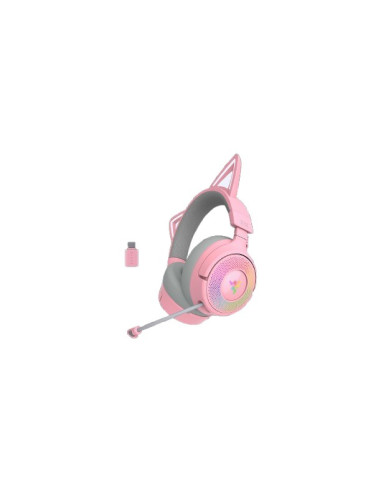 Zestaw Słuchawkowy Razer Kraken Kitty V3 Pro Sieć Bezprzewodowa/Przewodowa Nauszne Bezprzewodowy Kwarc