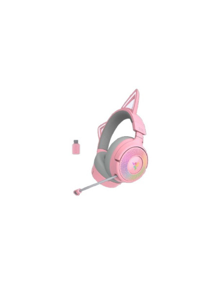 Zestaw Słuchawkowy Razer Kraken Kitty V3 Pro Sieć Bezprzewodowa/Przewodowa Nauszne Bezprzewodowy Kwarc