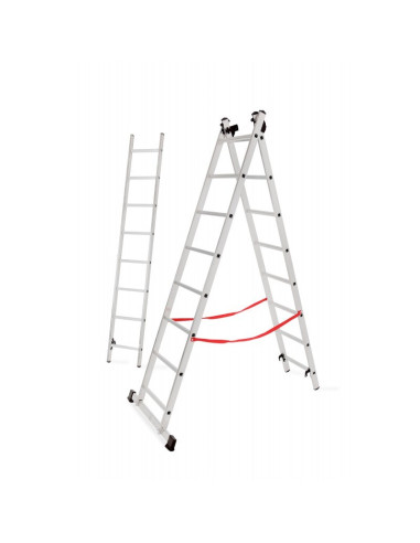 Awtools Drabina Aluminiowa Basic 3X8 Stopni 150Kg