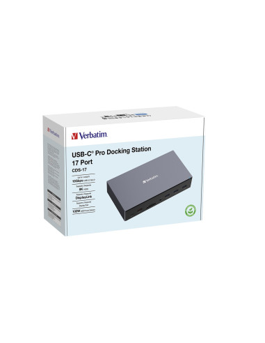 Verbatim Cds-17 Przewodowa Usb 3.2 Gen 1 (3.1 Gen 1) Type-C Czarny, Szary