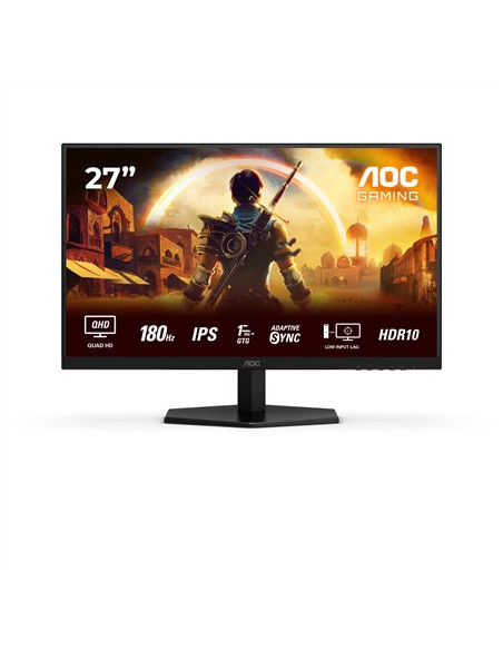 Monitor Aoc Q27G42Xe 27" Ips Qhd 180Hz 1Ms 2560X1440 2Xhdmi Czarny