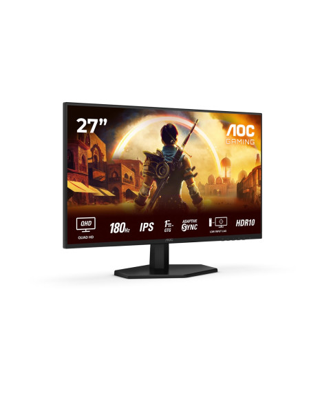 Monitor Aoc Q27G42Xe 27" Ips Qhd 180Hz 1Ms 2560X1440 2Xhdmi Czarny