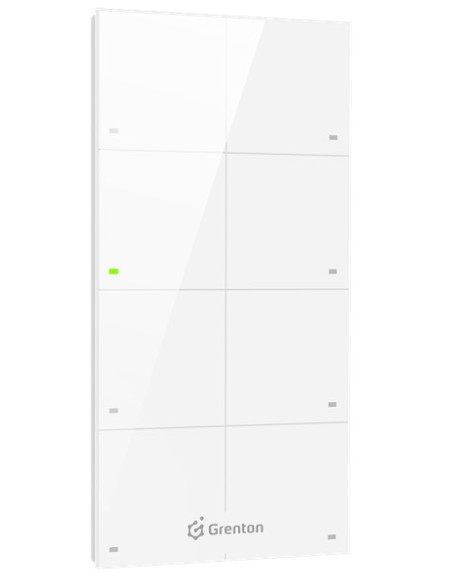 Panel Dotykowy Grenton / 8 Pól Dotykowych / Tf-Bus / Biały Szklany Front