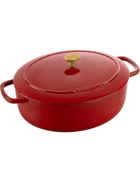 Garnek Żeliwny Owalny Ballarini Bellamonte - Czerwony, 5.5 Ltr