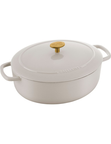 Garnek Żeliwny Owalny Ballarini Bellamonte - 5.5 Ltr, Kość Słoniowa