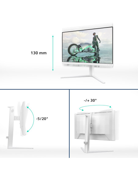 Philips Evnia 27M2N3201A/00 Monitor Komputerowy 68,6 Cm (27") 1920 X 1080 Px Full Hd Lcd Biały