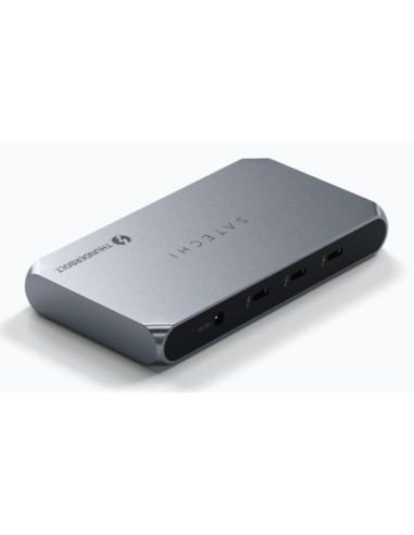 Satechi Thunderbolt 4 Slim Hub Pro - Hub Usb-C (Port Dc 20V, Usb 3.2 Gen 2 Data Port, 3X Port Thunderbolt 4) (Space Gray)
