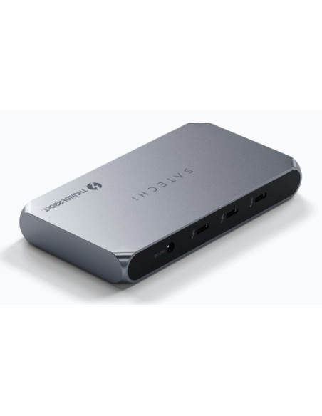 Satechi Thunderbolt 4 Slim Hub Pro - Hub Usb-C (Port Dc 20V, Usb 3.2 Gen 2 Data Port, 3X Port Thunderbolt 4) (Space Gray)